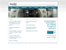 Tablet Screenshot of euclidtechlabs.com